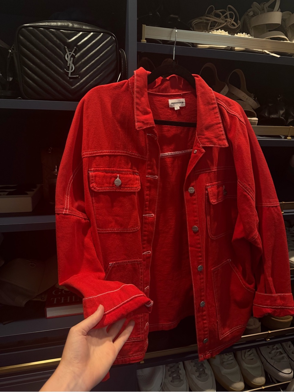 superdown Red Oversized Jacket